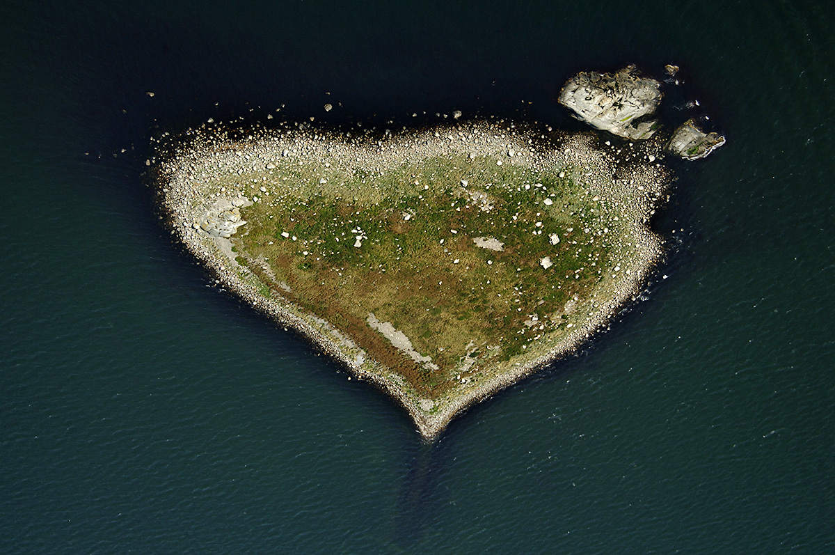 Aerial View of Island Danska Lijan, Sweden.