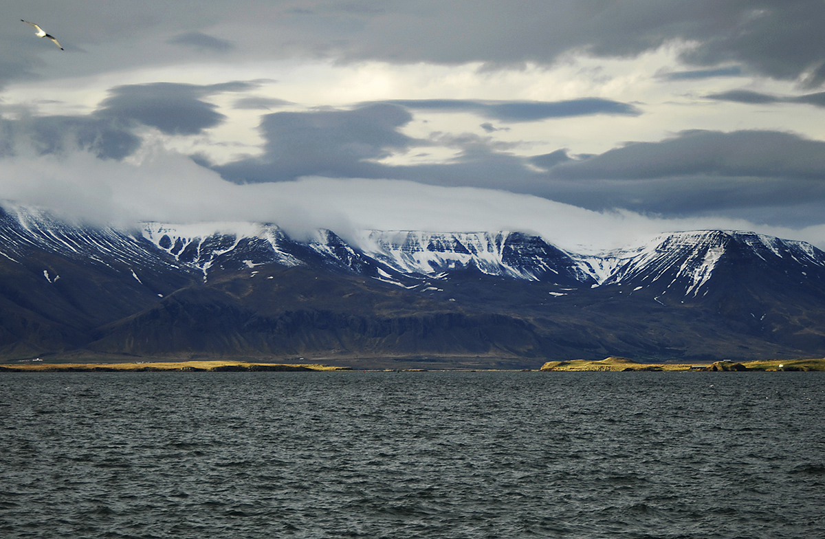 Mountain View from Reykjavik Sea Side, Iceland.