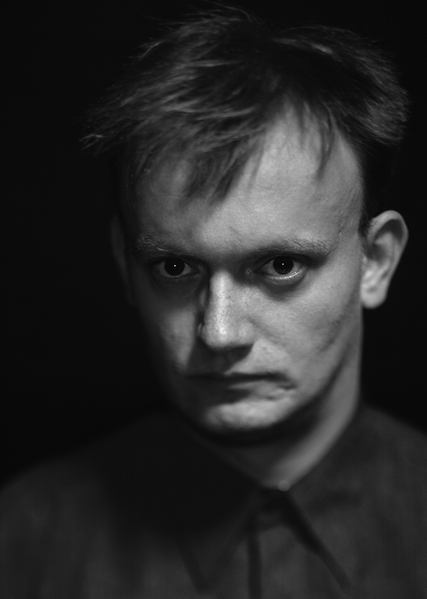 Allan Have Larsen serious appearance black and white large format portrait