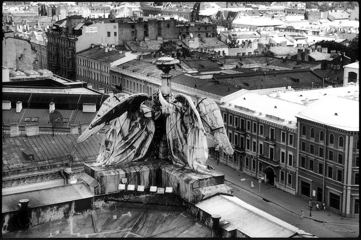 The View from the Top of Isaac Cathedral over Saint Petersburg, Russia.